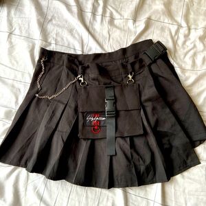 Cyberpunk e-girl skirt with shorts and chain